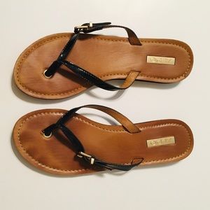 Aldo black/cognac sandal size 8